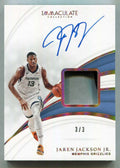 2018-19 Immaculate Sneaker Swatches 41 Jaren Jackson Jr. Rookie Sneaker Auto 3/3