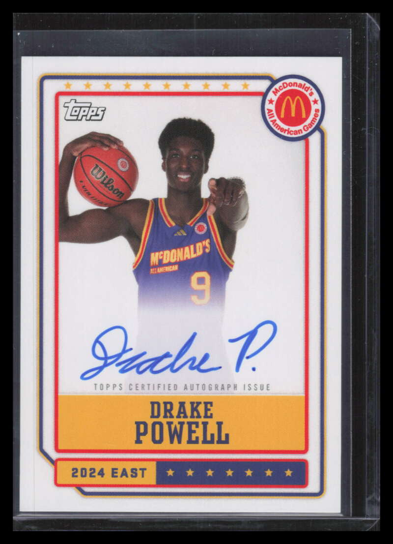 2024 Topps McDonald's All American Event Autographs Drake Powell RC Auto F05242