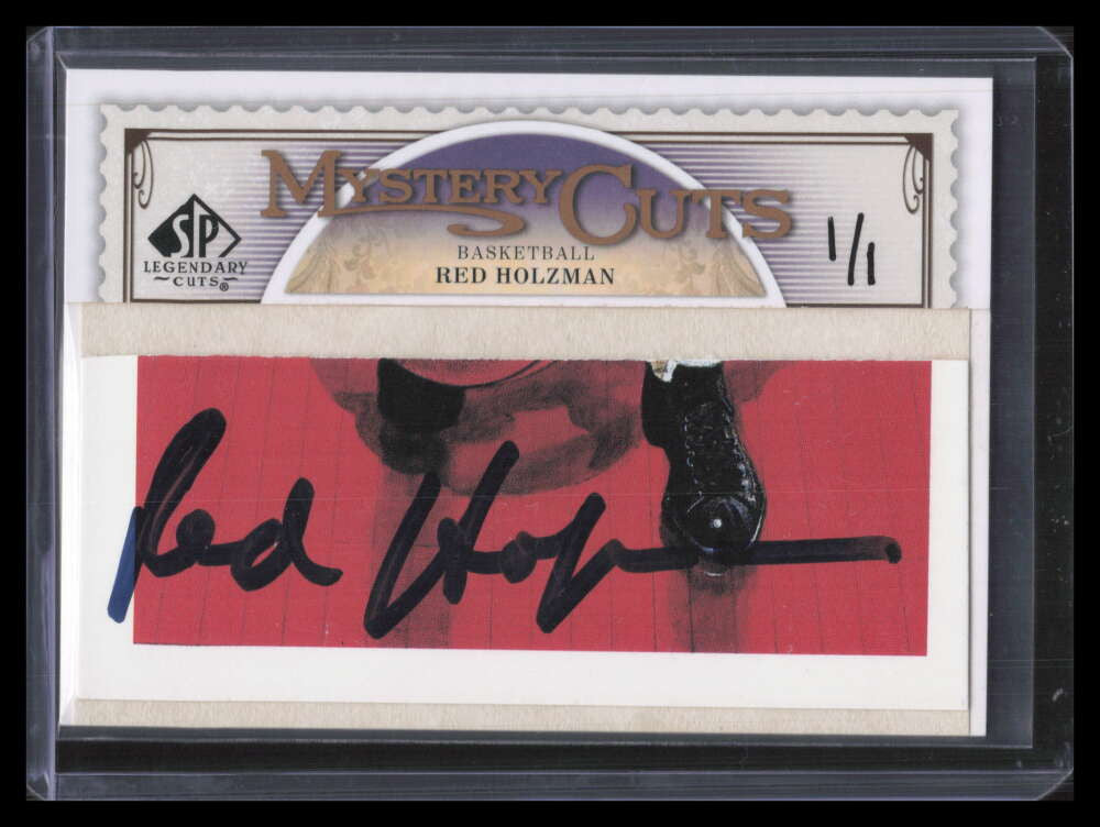 2009 SP Legendary Cuts Mystery Cuts LCMC Red Holzman Cut Auto 1/1