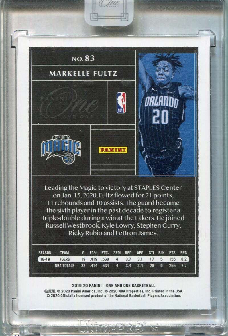 2019-20 Panini One and One 83 Markelle Fultz 72/99