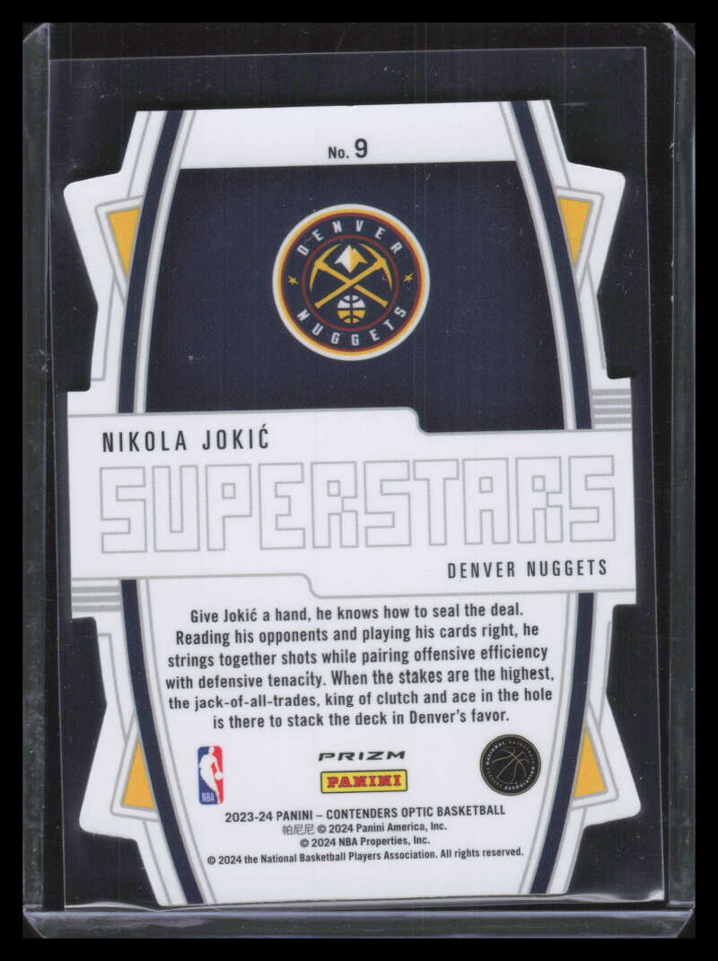 2023-24 Panini Contenders Optic Superstars 9 Nikola Jokic
