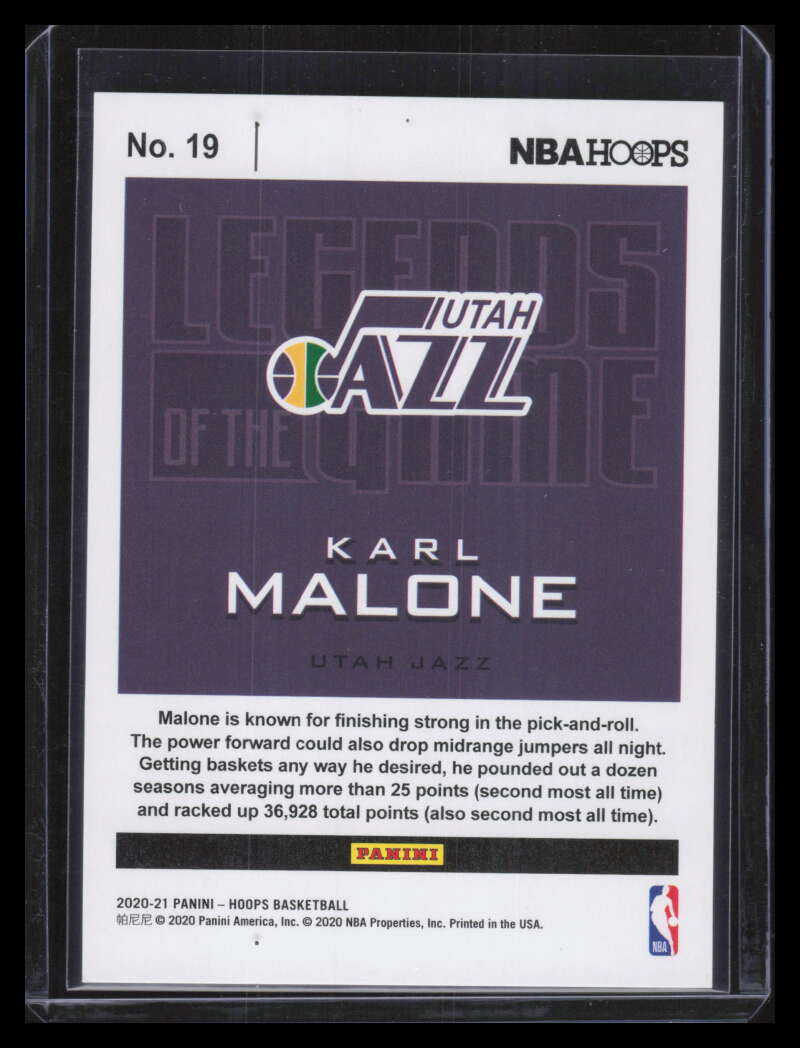2020-21 Hoops Legends of the Game 19 Karl Malone 533/699