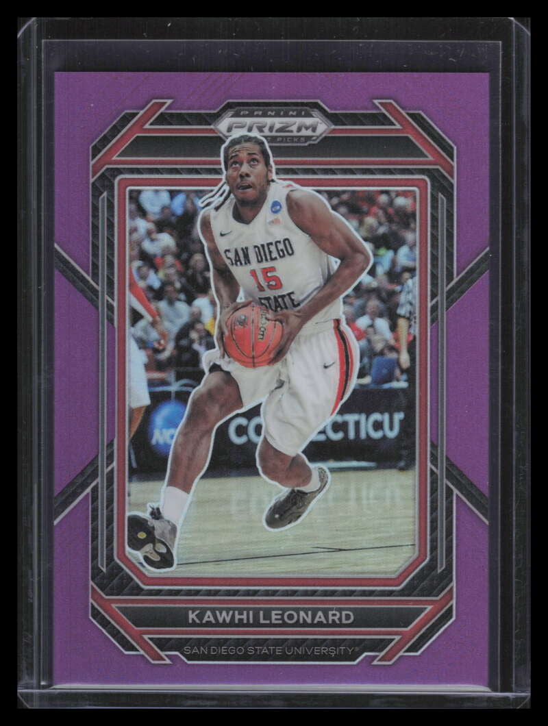 2023-24 Panini Prizm Draft Picks Prizms Purple Refractor 60 Kawhi Leonard 47/75