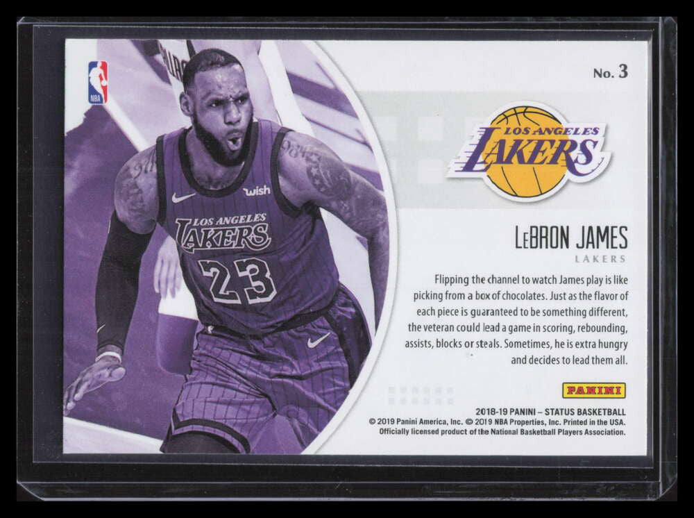 2018-19 Panini Status Symbols Blue 3 LeBron James