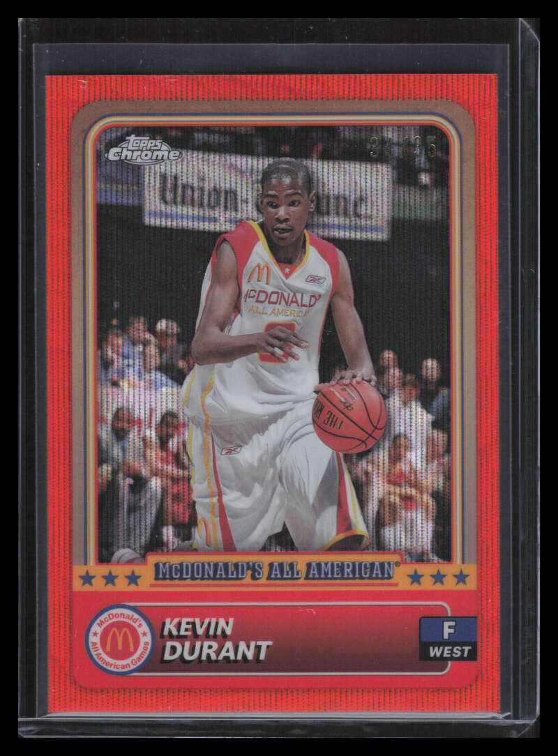 2024 Topps Chrome McDonald's All American Orange Wave Refractor Kevin Durant /35