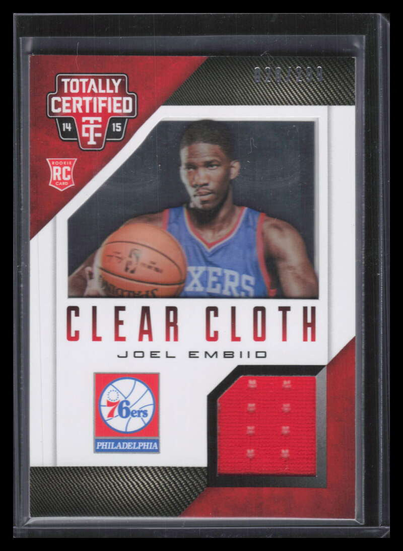 DELETE 160453 2014-15 Totally Certified Clear Cloth Red 93 Joel Embiid Rookie Jersey 28/299