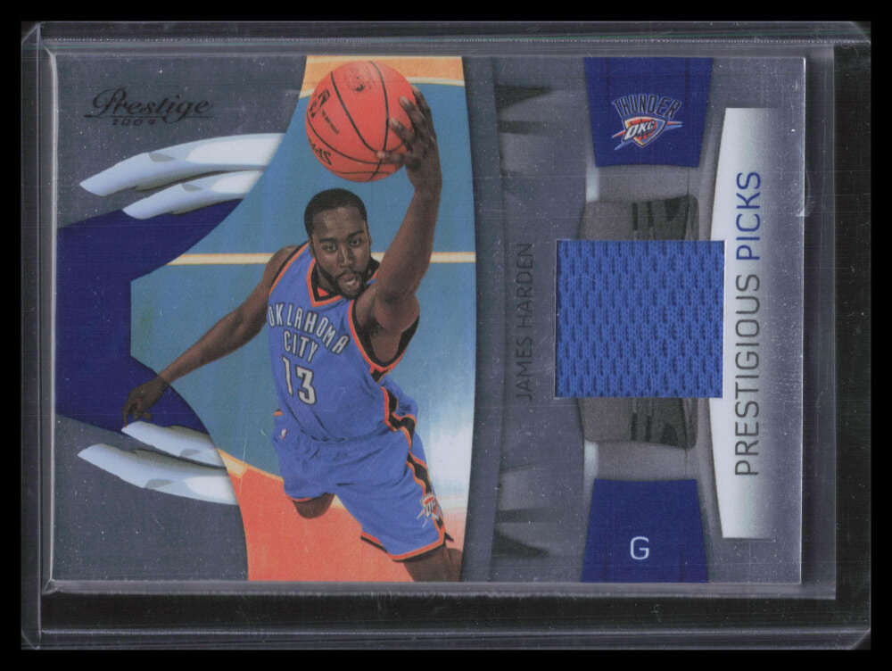 SOLD 160454 2009-10 Prestige Prestigious Picks Materials Blue 3 James Harden Rookie Jersey