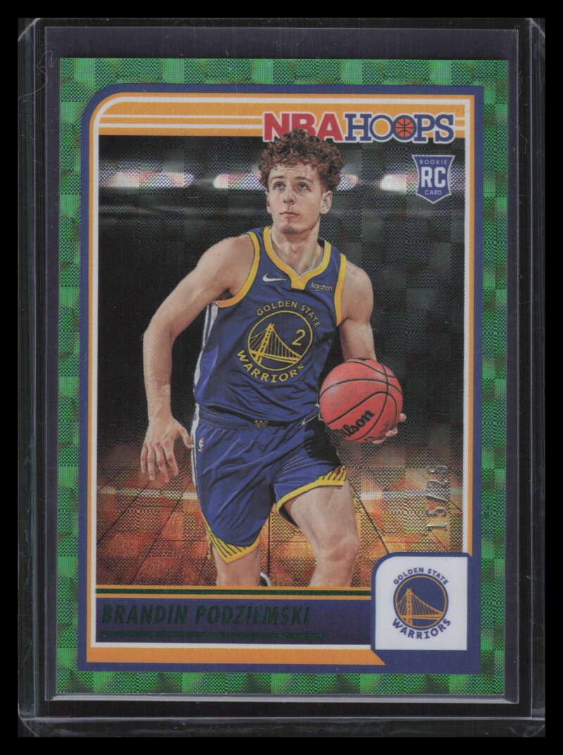 2023-24 Hoops Hyper Green 264 Brandin Podziemski Rookie 15/25