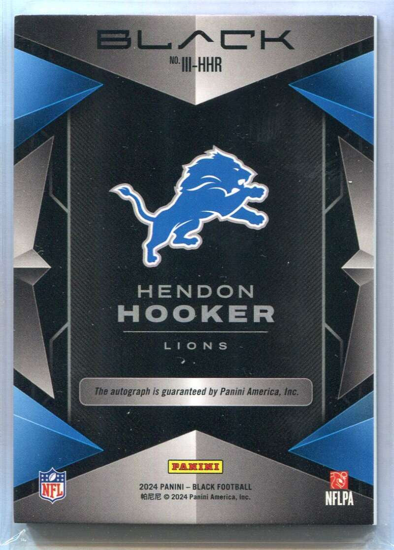 2024 Panini Black Instant Impact Ink Royal 8 Hendon Hooker Auto 14/99