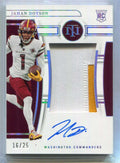2022 Panini National Treasures Holo Silver Jahan Dotson Rookie Patch Auto 16/25