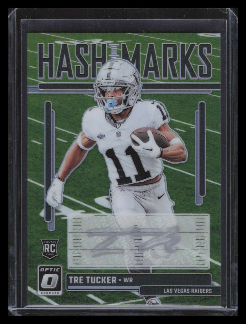 2023 Donruss Optic Hash Marks 46 Tre Tucker Rookie Auto