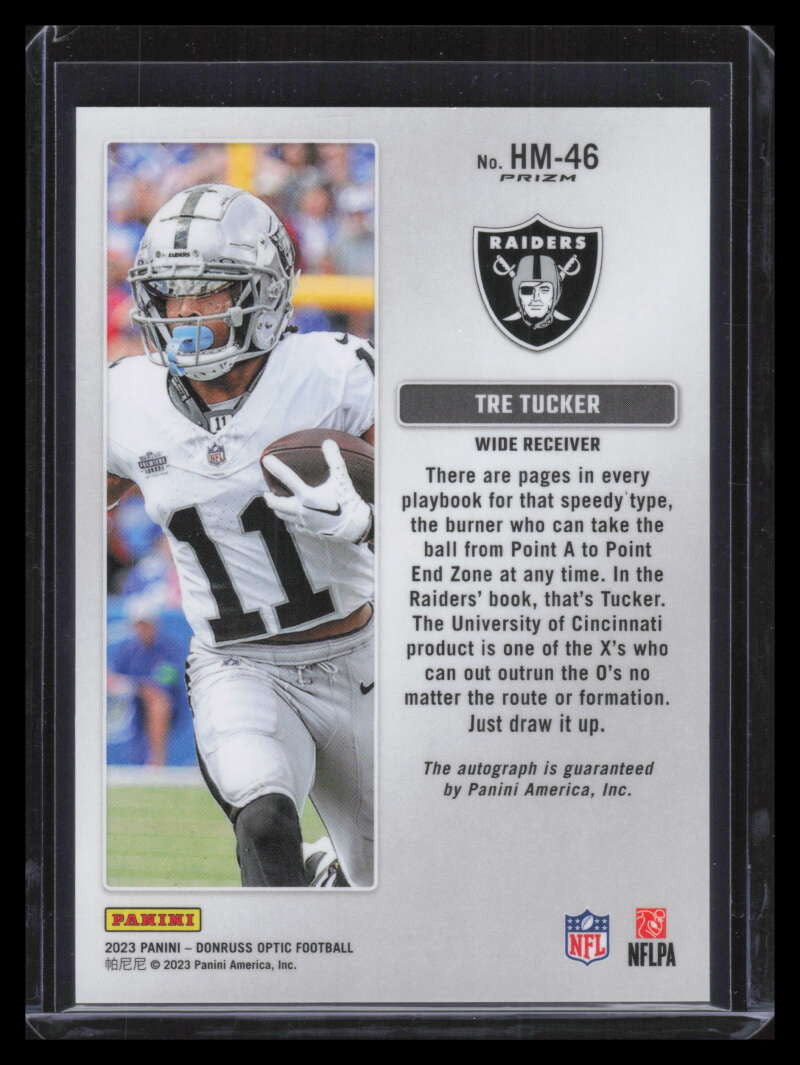 2023 Donruss Optic Hash Marks 46 Tre Tucker Rookie Auto