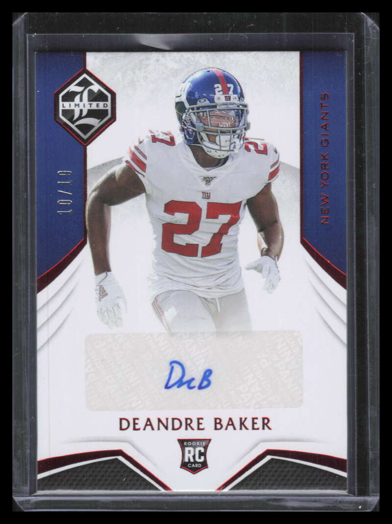 2019 Limited Ruby Spotlight 194 Deandre Baker Rookie Auto 10/10