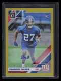 2019 Donruss Optic Rookies Autographs Gold 114 Deandre Baker Rookie Auto 7/10