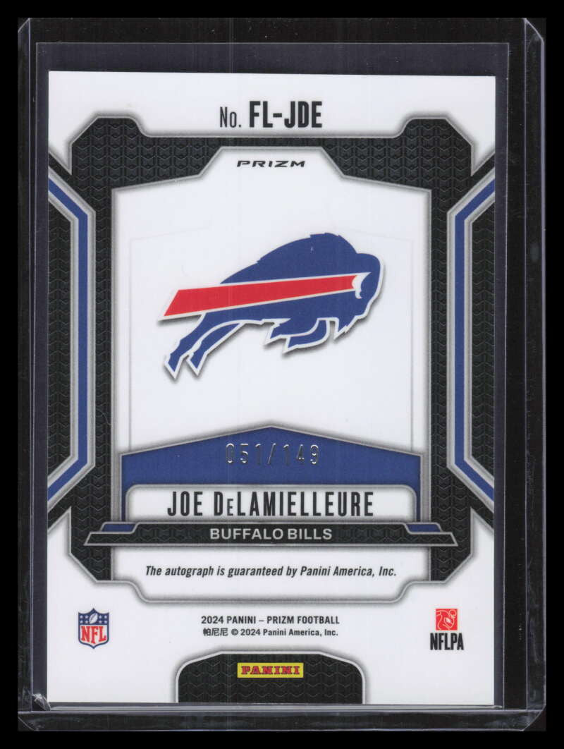 2024 Panini Prizm Franchise Legends Signatures 16 Joe DeLamielleure Auto 51/149