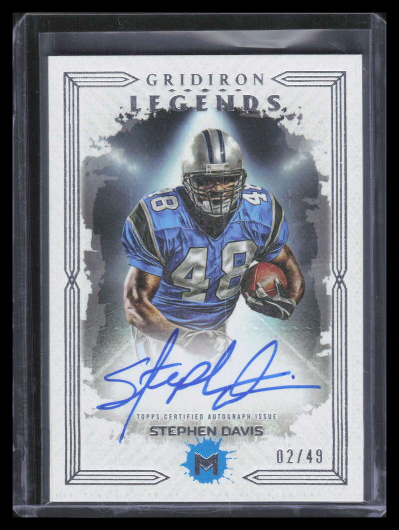 2023 Topps Motif Gridiron Legends Signatures GILSDA Stephen Davis Auto 2/49