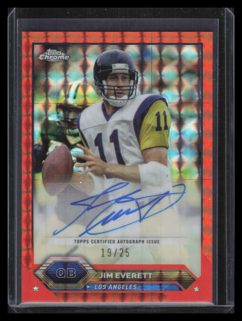 2023 Topps Composite Chrome Autographs Orange Refractor Jim Everett Auto 19/25