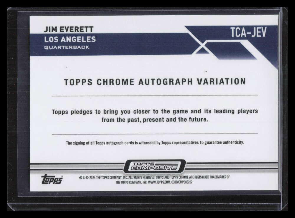 2023 Topps Composite Chrome Autographs Orange Refractor Jim Everett Auto 19/25