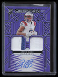 2024 Panini Obsidian Materials Ink Purple Javon Baker Rookie Dual Patch Auto /49