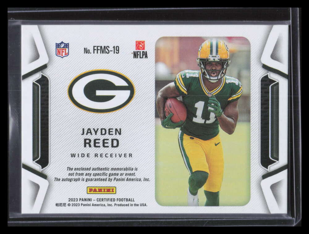 SOLD 160680 2023 Certified Freshman Fabric Signatures Jayden Reed Rookie Jersey Auto 288/399