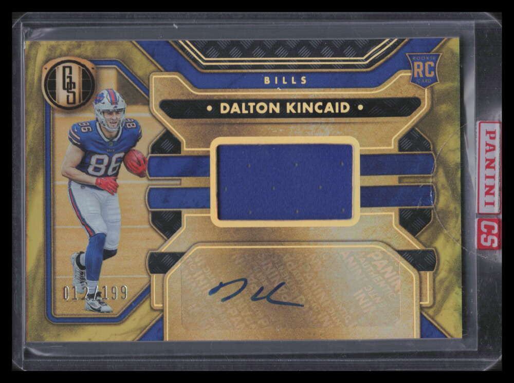 2023 Panini Gold Standard 207 Dalton Kincaid Rookie Jersey Auto 12/199