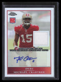 2009 Topps Chrome Autographs ARPMC Michael Crabtree Rookie Patch Auto 22/25