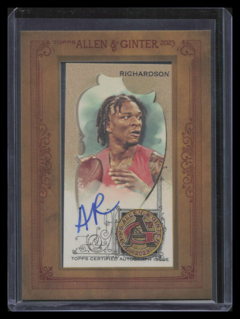 2023 Topps Allen Ginter Framed Mini Autographs Anthony Richardson Rookie Auto