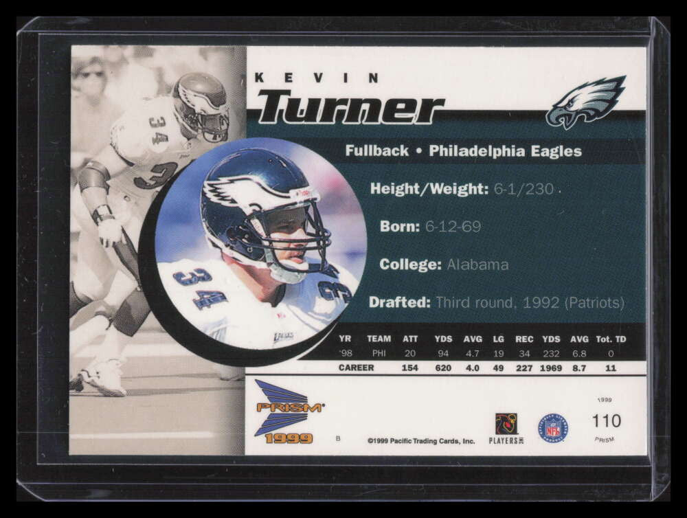 1999 Pacific Prisms Premiere Date 110 Kevin Turner 44/61