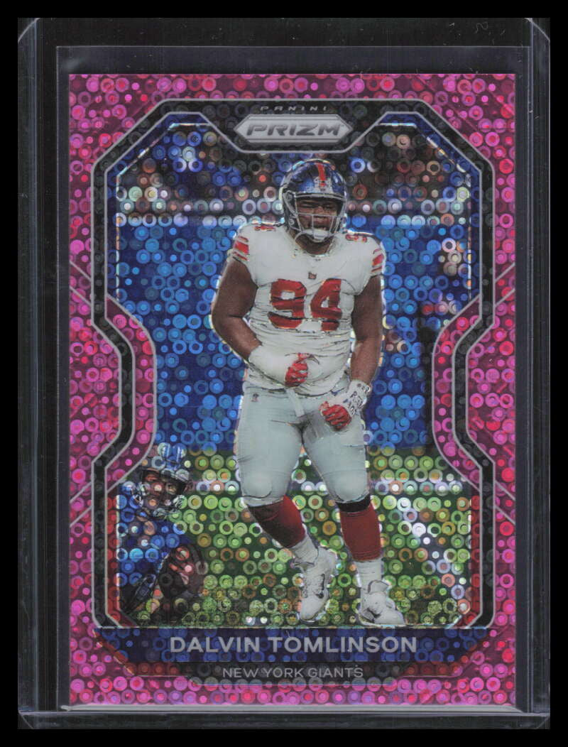 2020 Panini Prizm Prizms No Huddle Pink Refractor 165 Dalvin Tomlinson 2/15