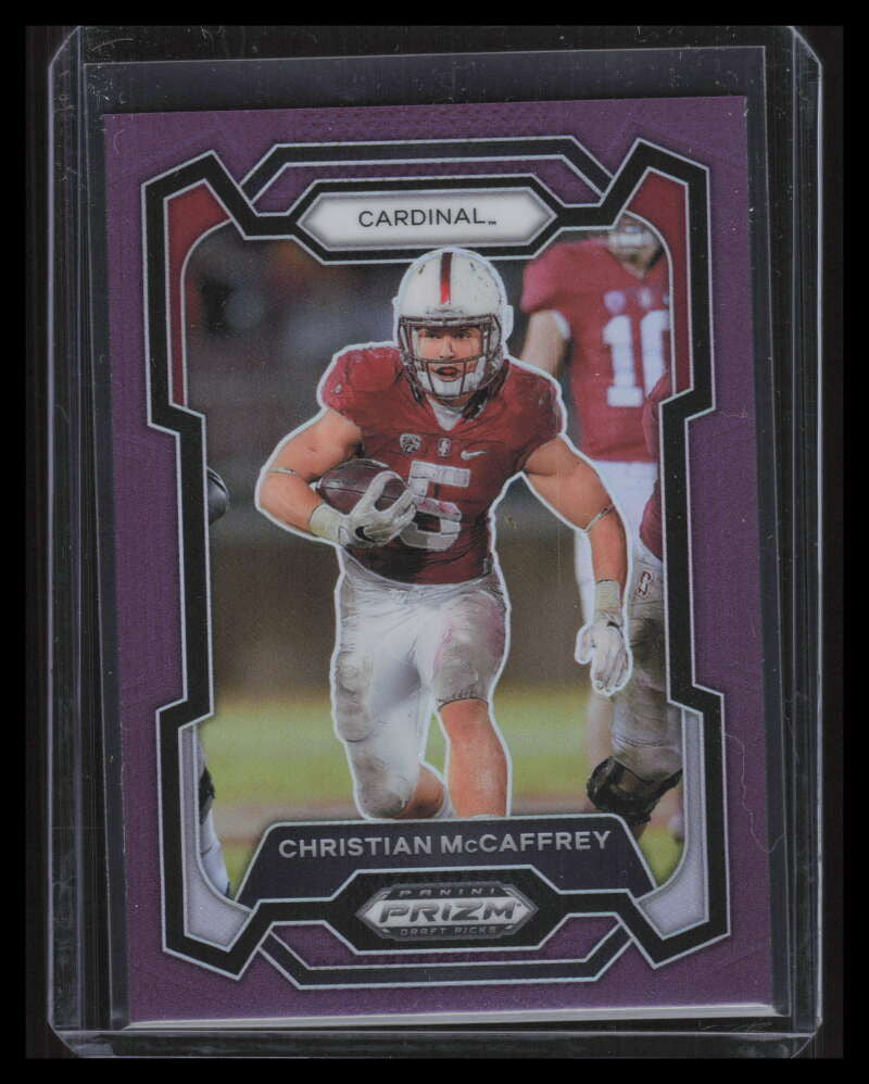2024 Panini Prizm Draft Picks Prizms Purple 98 Christian McCaffrey 22/75
