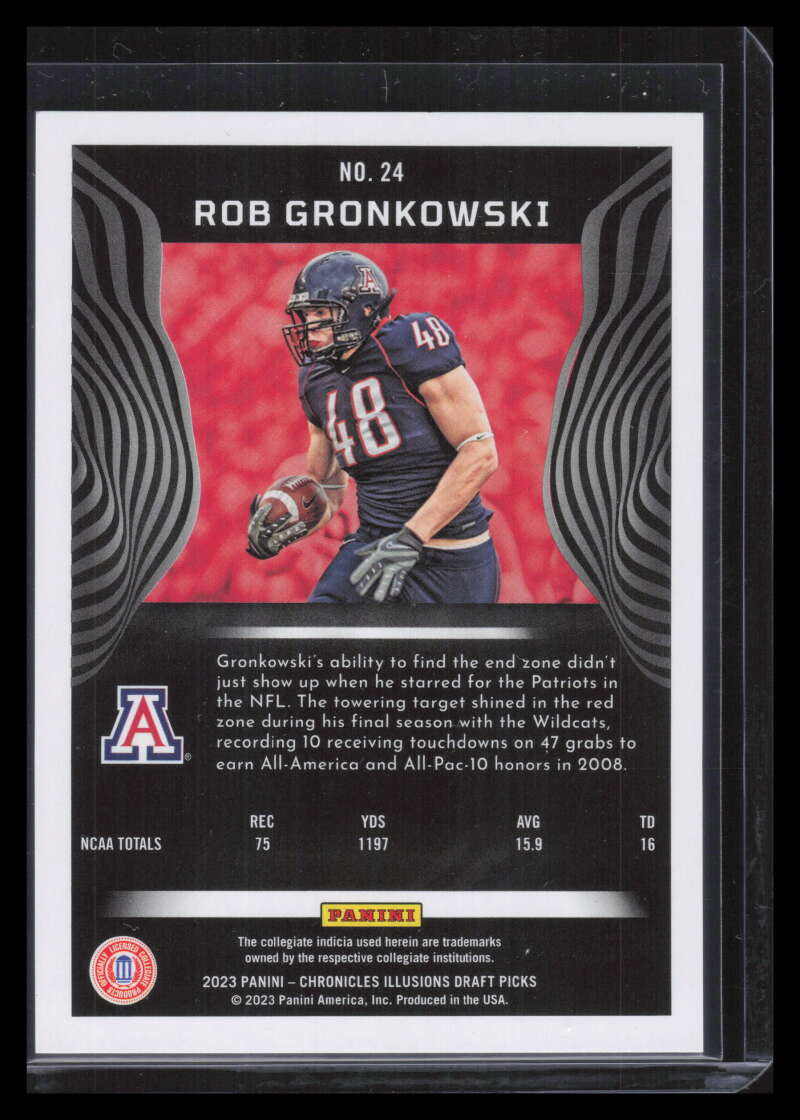 2023 Panini Chronicles Draft Picks Illusions Blue 24 Rob Gronkowski 29/99