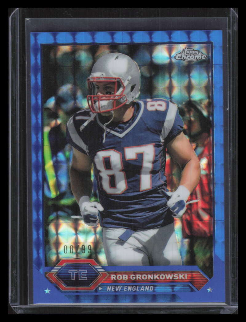 2023 Topps Composite Chrome Blue Geometric Refractor 27 Rob Gronkowski 8/99