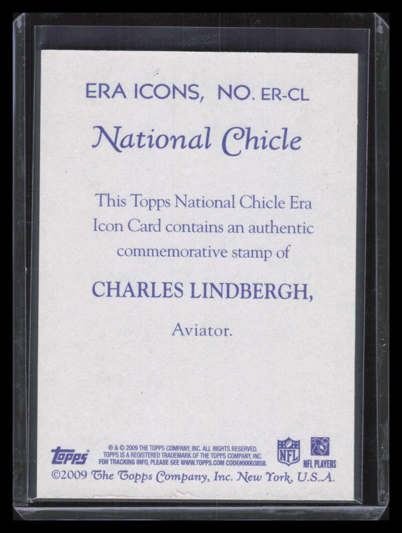 2009 Topps National Chicle Era Icons Relics CL Charles Lindbergh Stamp
