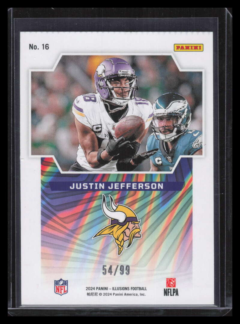 2024 Panini Illusions Game Magicians Red 16 Justin Jefferson 54/99