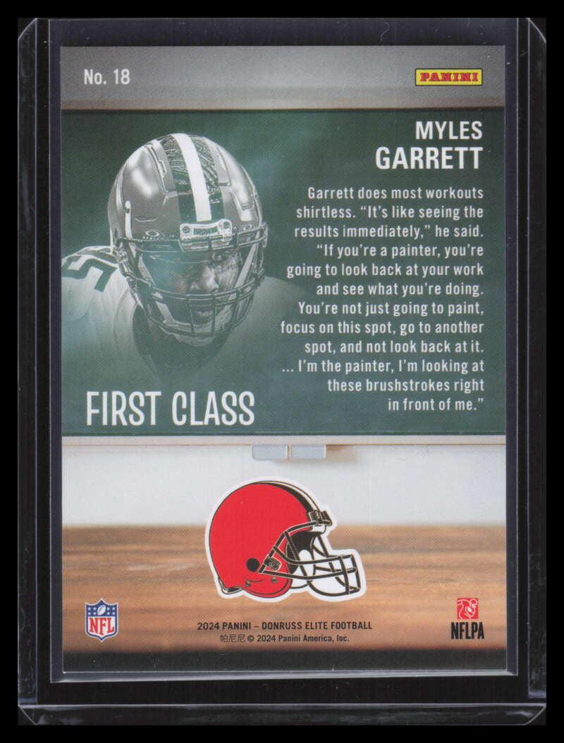 2024 Elite First Class Green 18 Myles Garrett
