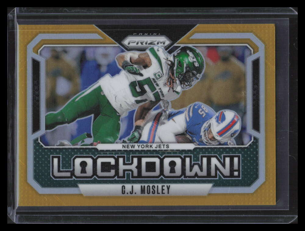 DELETE 160863 2024 Panini Prizm Lockdown! Prizms Gold Refractor 17 C. J. Mosley 7/10