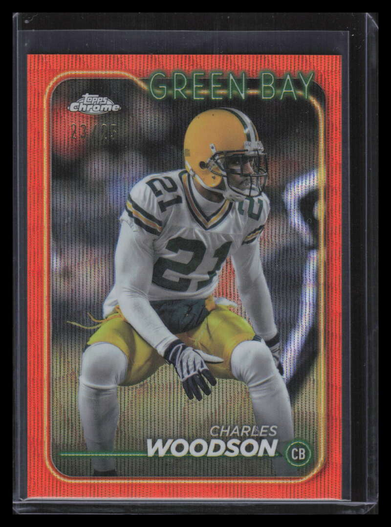 2024 Topps Chrome Orange Wave Refractor 72 Charles Woodson 23/25