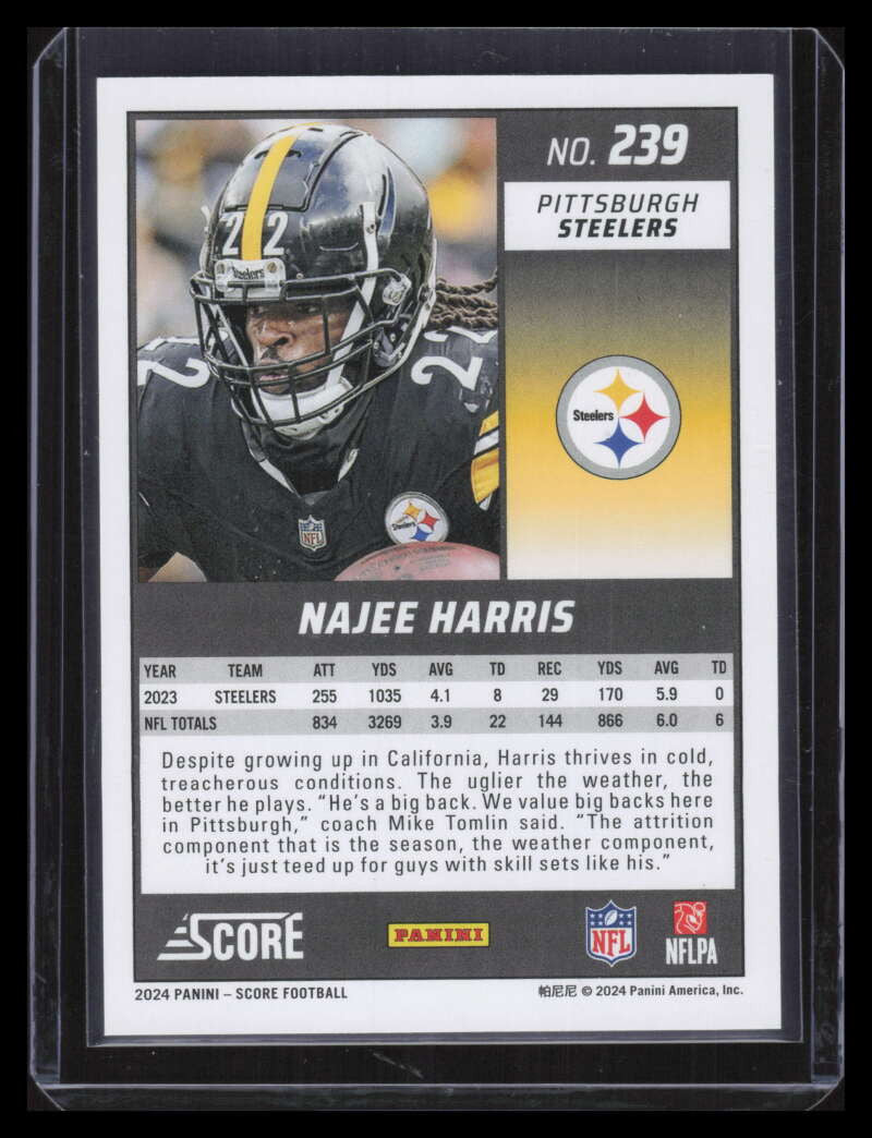 2024 Score Gem Masters 239 Najee Harris 1/1