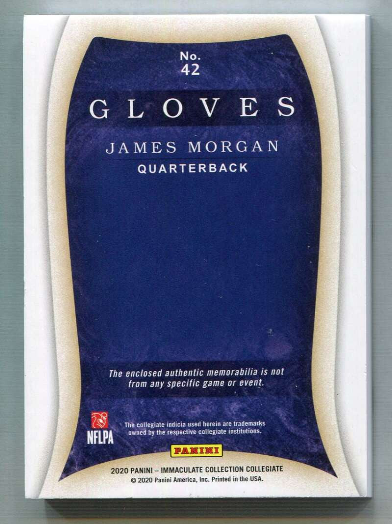 2020 Immaculate Collection Collegiate Gloves James Morgan RC Glove Patch 93/99