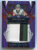 2024 Panini Obsidian Eruption Materials Purple 5 Braelon Allen Rookie Patch 2/49