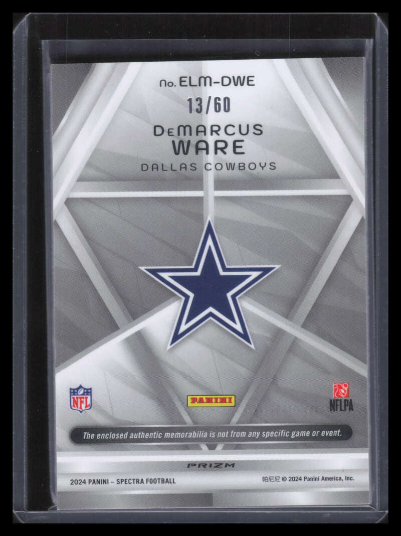 2024 Panini Spectra Epic Legends Materials Neon Blue DeMarcus Ware Jersey 13/60