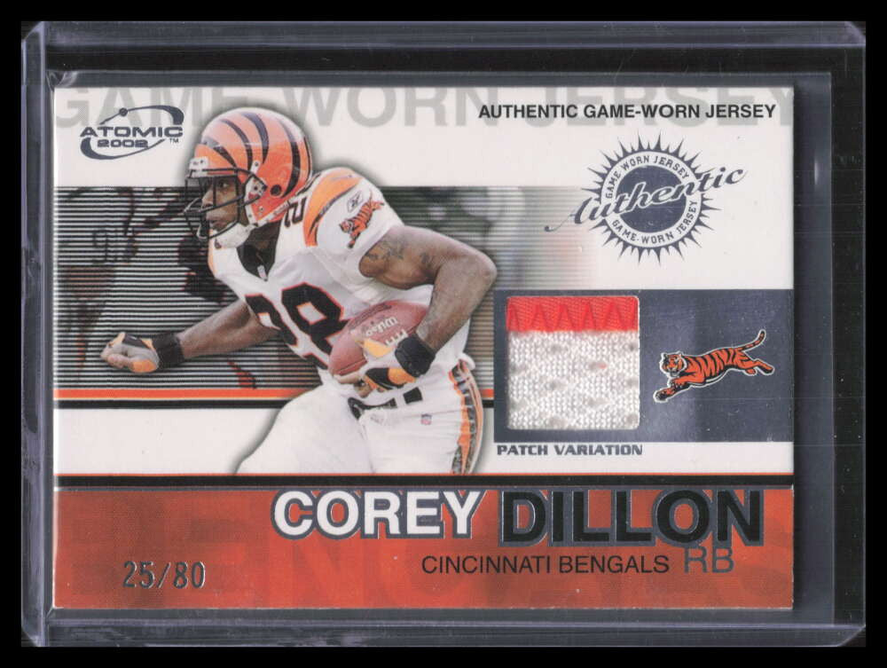 2002 Atomic Game Worn Jersey Patches 17 Corey Dillon Patch 25/80