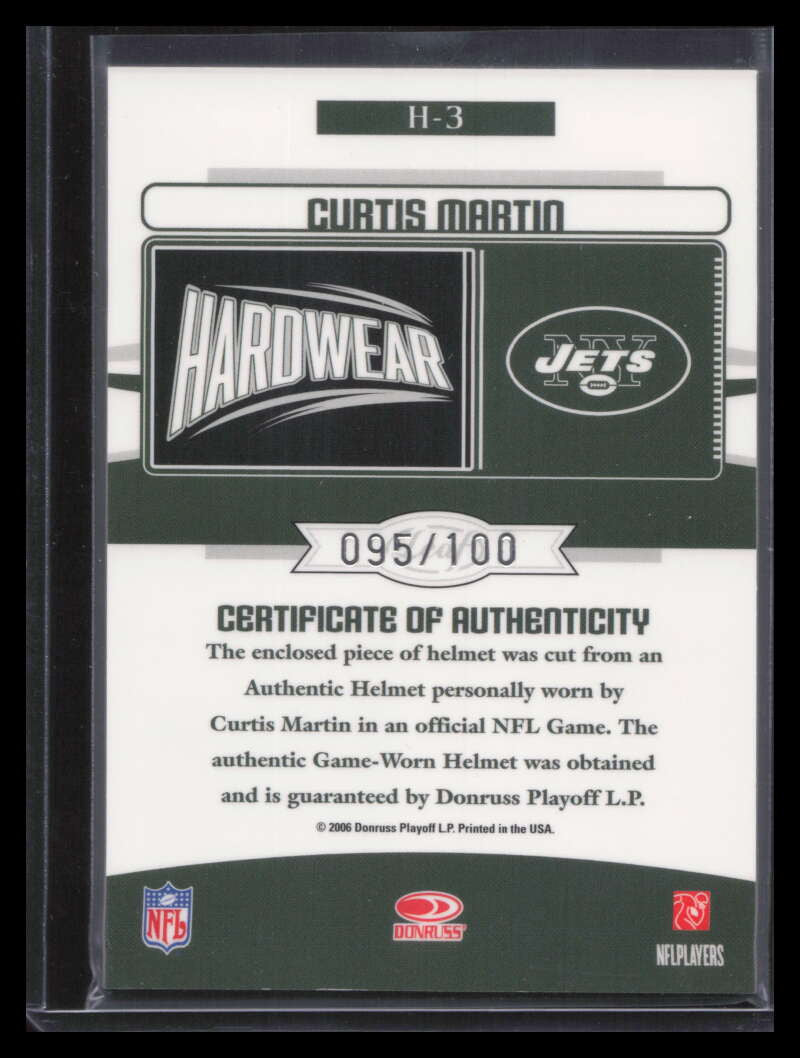 2006 Leaf Limited Hardwear 3 Curtis Martin Helmet 95/100