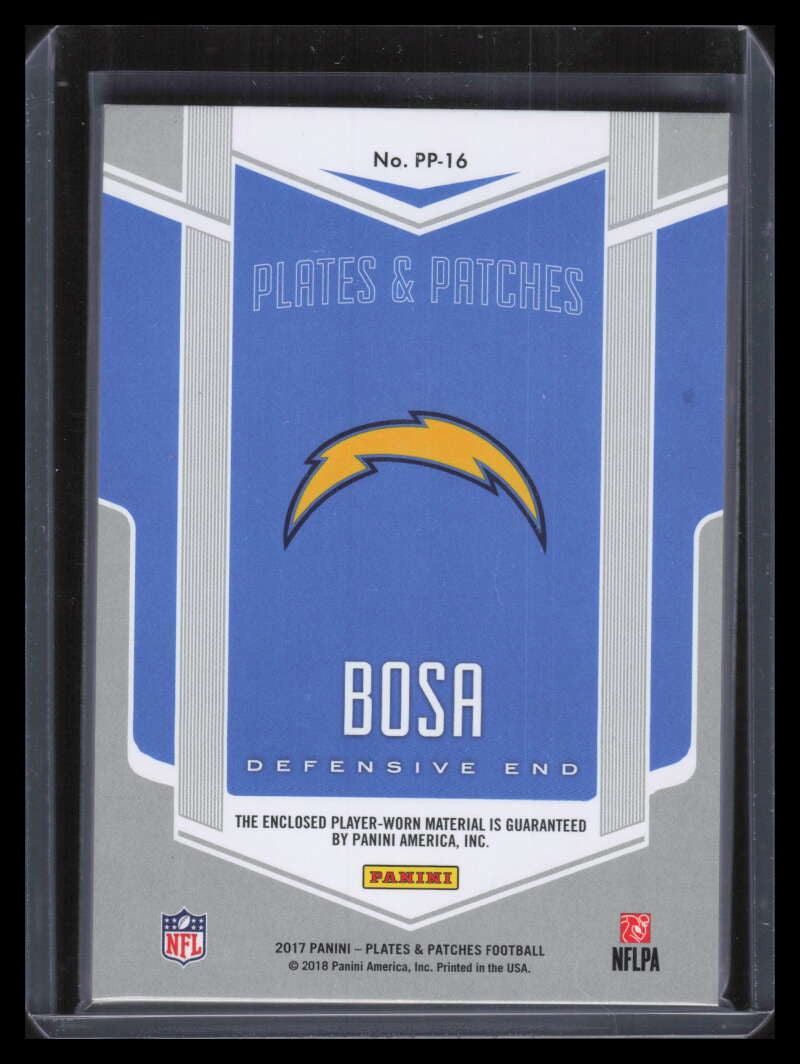 2017 Panini Plates and Patches 16 Joey Bosa Dual Patch 4/50