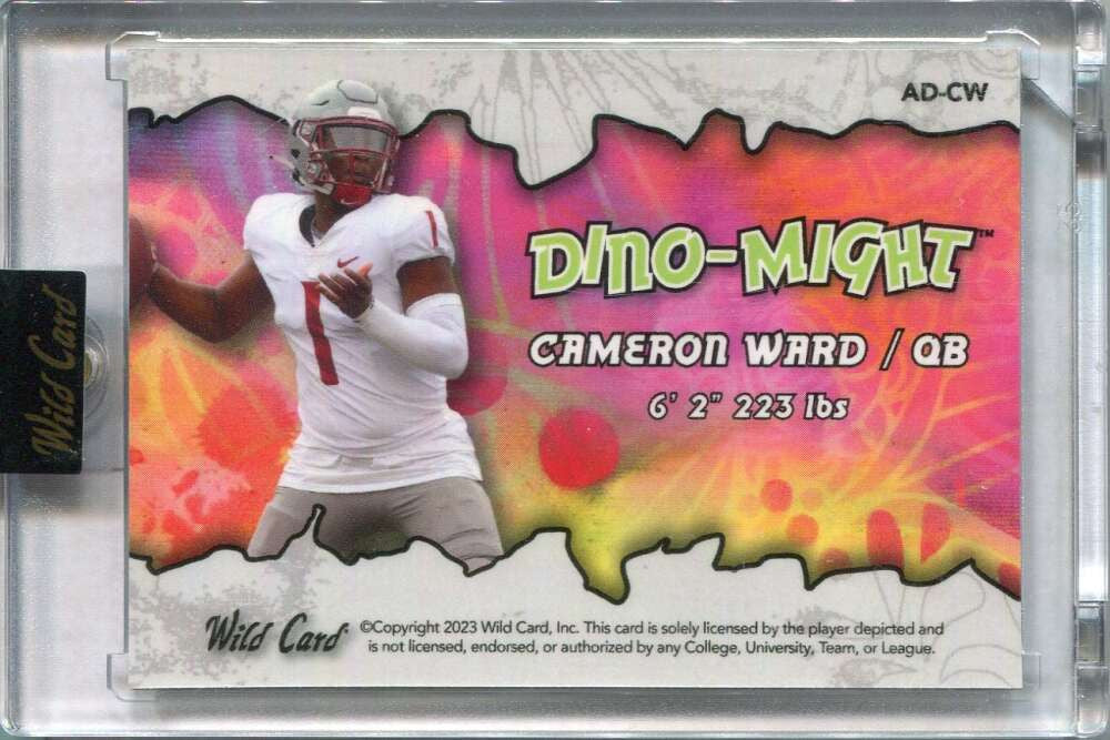 2024 Wild Card Alumination DinoMight Green Rainbow Foil Cameron Ward Rookie 3/10