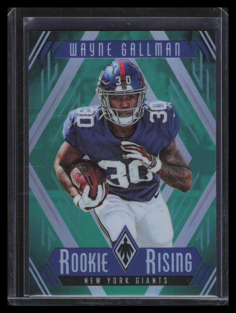 2017 Panini Phoenix Rookie Rising Green 24 Wayne Gallman Rookie 6/10