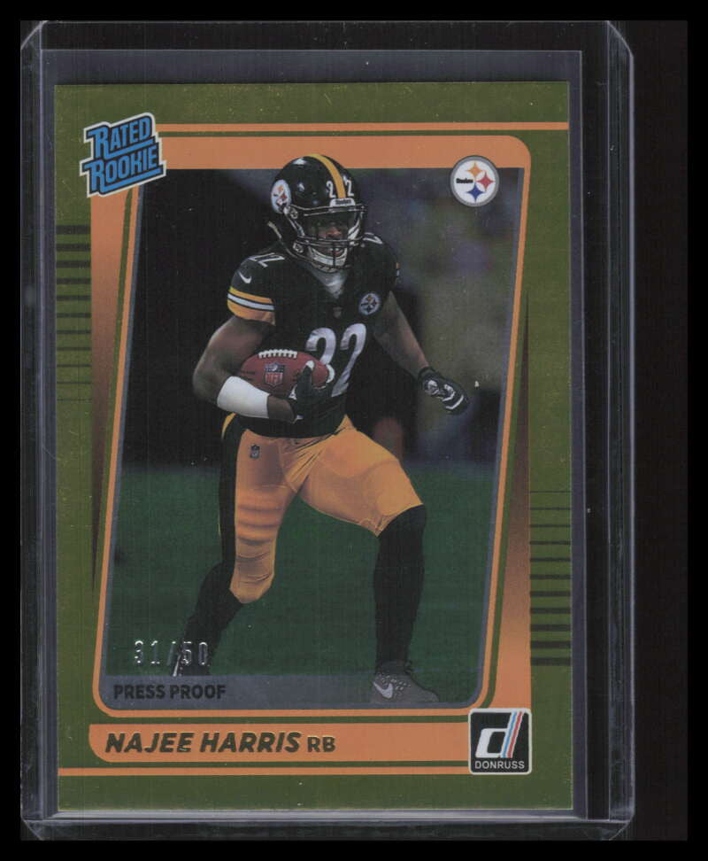 2021 Donruss Press Proof Gold 259 Najee Harris RR Rated Rookie 31/50