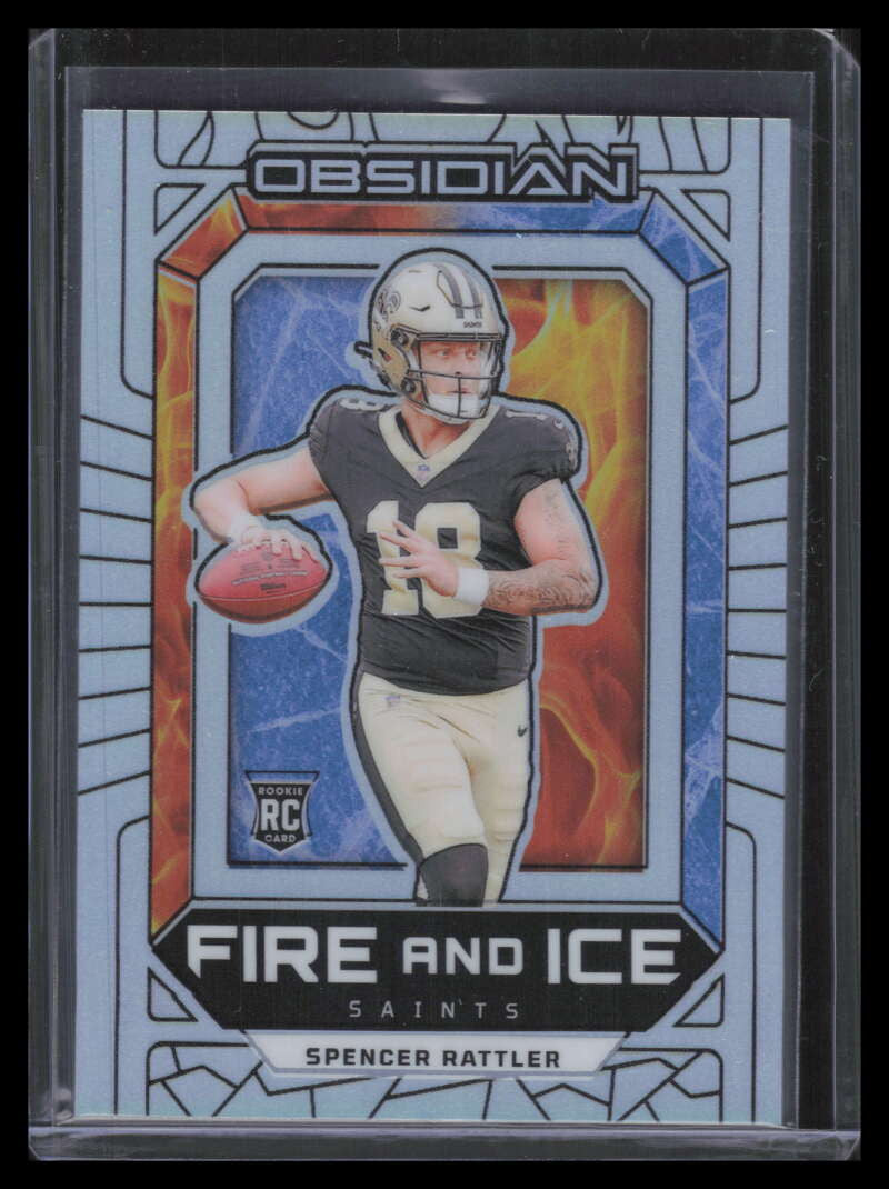 2024 Panini Obsidian Fire and Ice Silver 24 Spencer Rattler Rookie 59/99