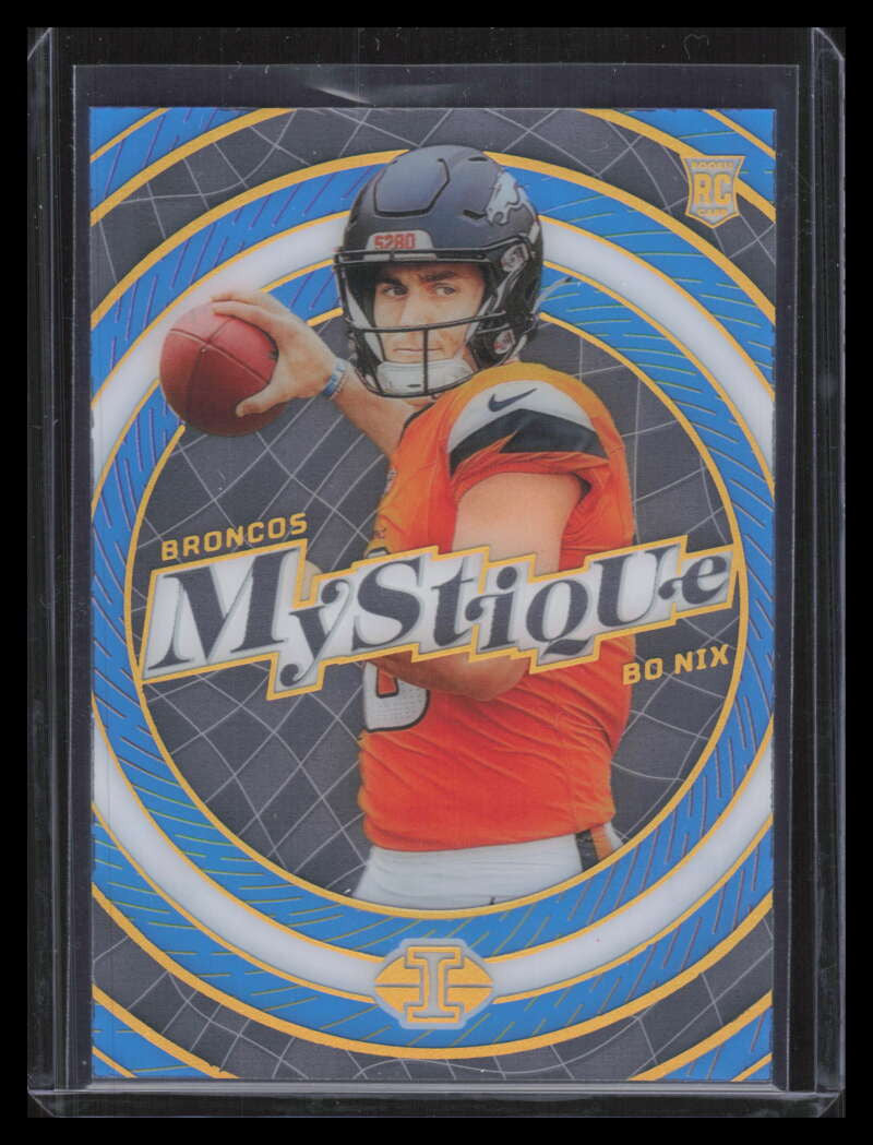 2024 Panini Illusions Mystique Light Blue 3 Bo Nix Rookie 108/299