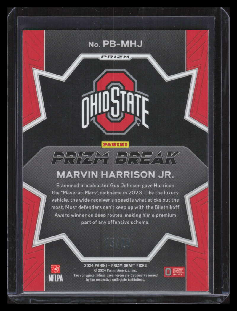2024 Panini Prizm Draft Picks Break Mojo 21 Marvin Harrison Jr. Rookie 15/25
